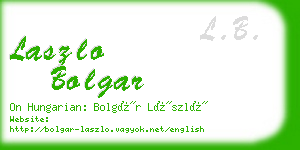 laszlo bolgar business card